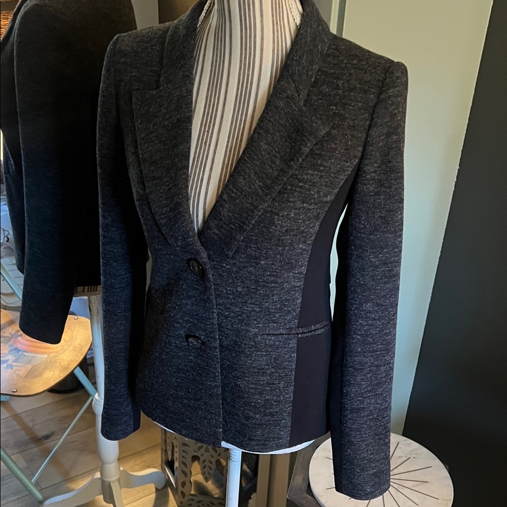 Cartonnier by Anthropologie, size 4, charcoal black Blazer Jacket - Picture 2 of 7